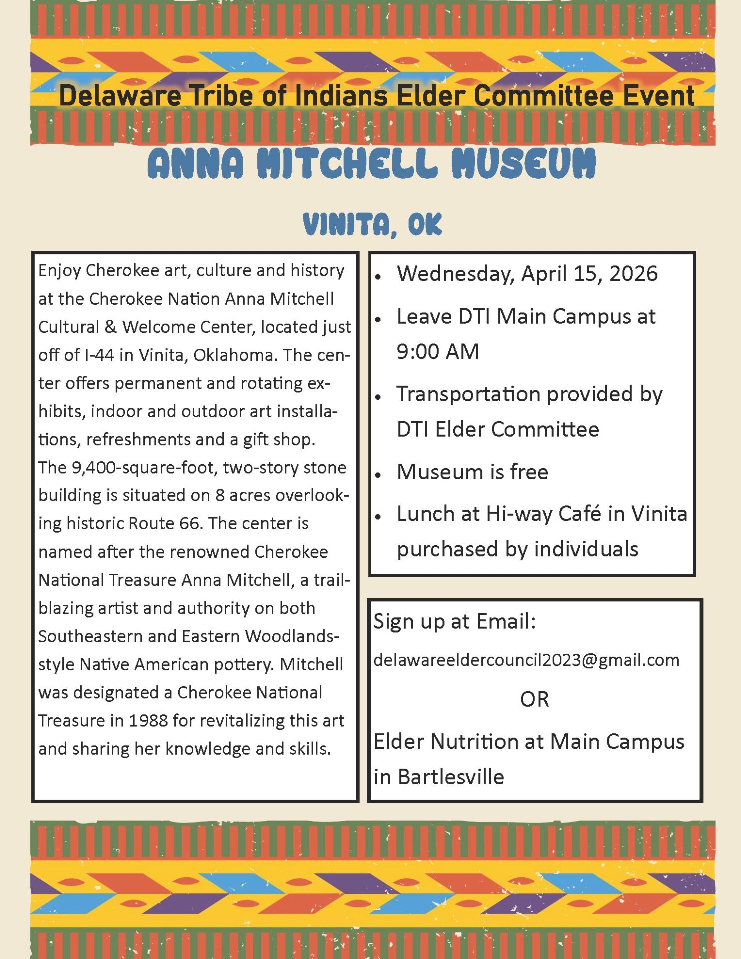 Anna Mitchell Museum Trip