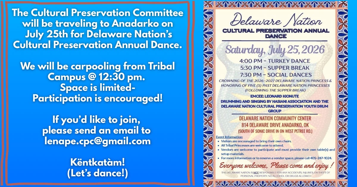 Delaware Nation Cultural Preservation Annual Dance
