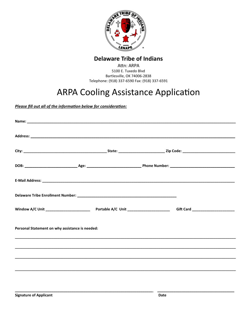 Link to Download ARPA Cooling Assistance Application