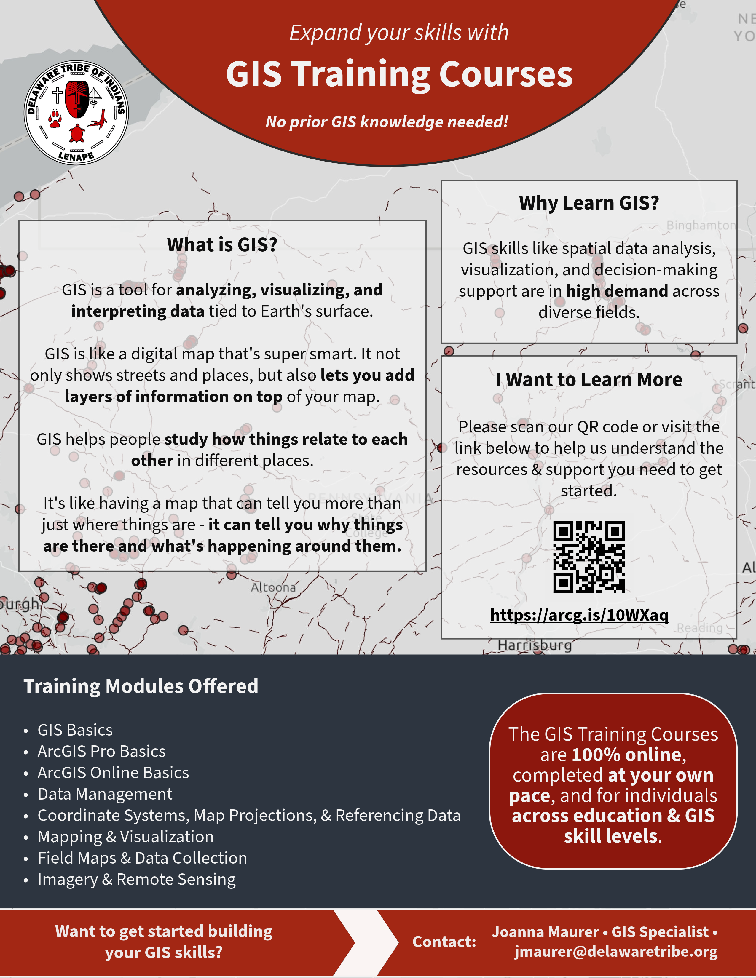 Page 1 of GIS Training Flyer