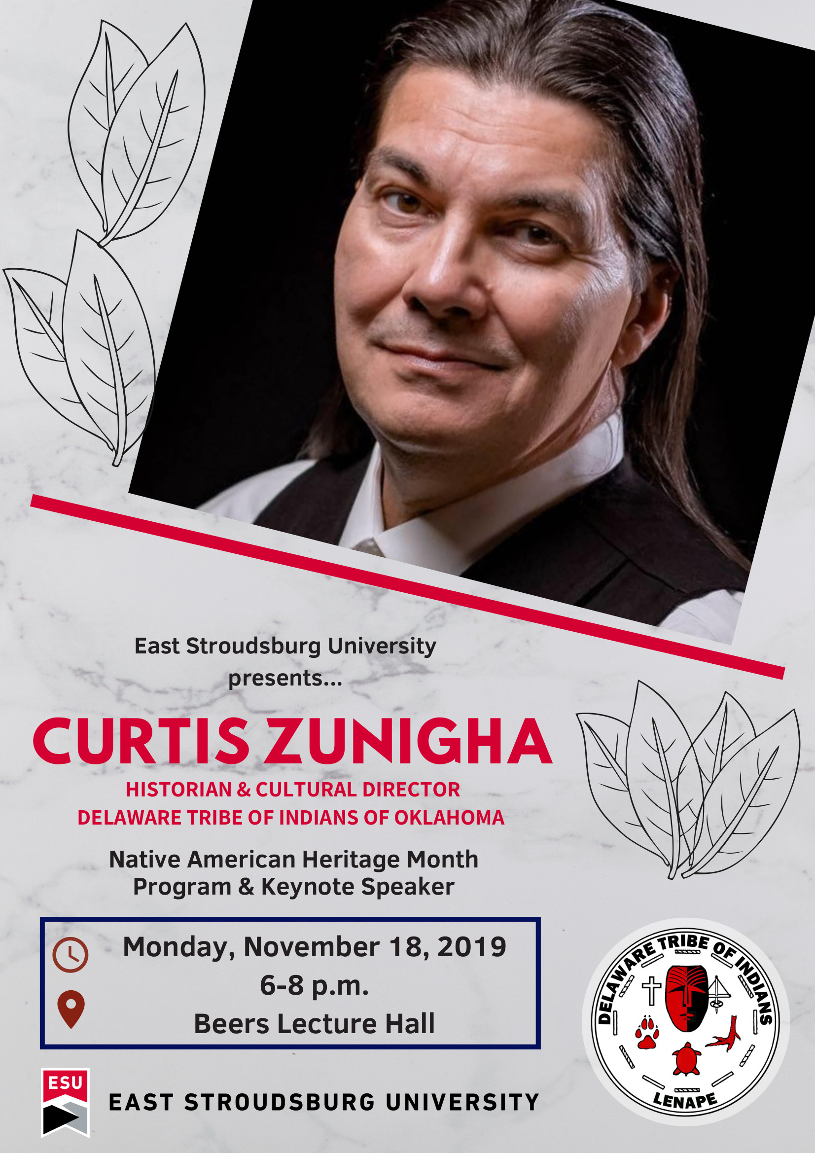 Curtis Zunigha to Give Presentation at East Stroudsburg University